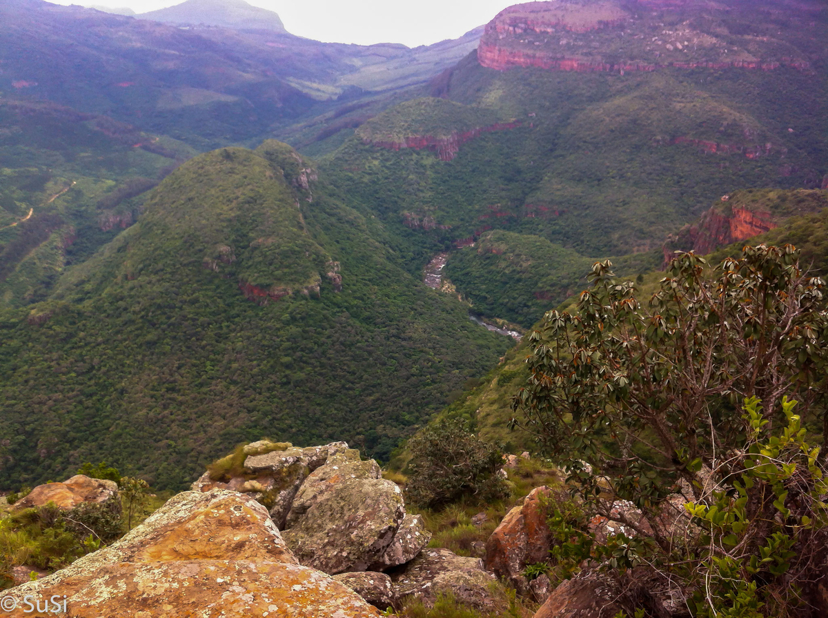 Blick auf die Drakensberge